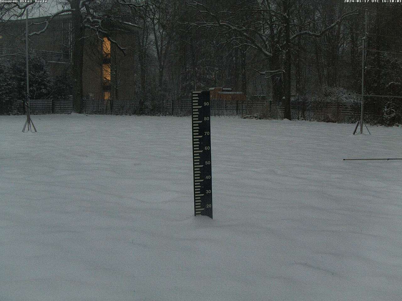 Mesure de l'épaisseur de neige à Uccle